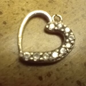Silver Heart Small Silver Charm Unmarked